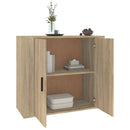 skænk 80x33x70 cm konstrueret træ sonoma-eg
