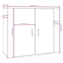 skænk 80x33x70 cm konstrueret træ sonoma-eg