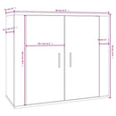 skænk 80x33x70 cm konstrueret træ betongrå