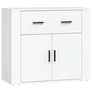 skænk 80x33x70 cm konstrueret træ hvid