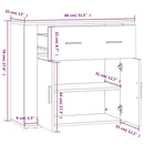 skænk 80x33x70 cm konstrueret træ sonoma-eg