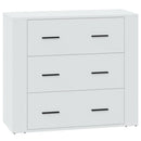 skænk 80x33x70 cm konstrueret træ hvid