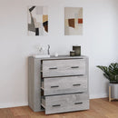 skænk 80x33x70 cm konstrueret træ grå sonoma-eg