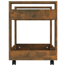 kontorvogn 60x45x60 cm konstrueret træ røget egetræsfarve