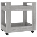 kontorvogn 60x45x60 cm konstrueret træ grå sonoma-eg