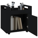 kontorvogn 60x45x60 cm konstrueret træ sort