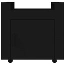 kontorvogn 60x45x60 cm konstrueret træ sort