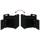 kontorvogn 60x45x60 cm konstrueret træ sort