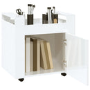 kontorvogn 60x45x60 cm konstrueret træ hvid højglans