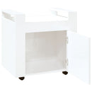 kontorvogn 60x45x60 cm konstrueret træ hvid højglans