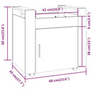 kontorvogn 60x45x60 cm konstrueret træ betongrå