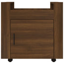 kontorvogn 60x45x60 cm konstrueret træ brun egetræsfarve