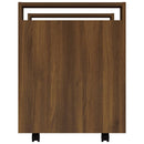 kontorvogn 60x45x60 cm konstrueret træ brun egetræsfarve