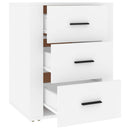 sengebord 50x36x60 cm konstrueret træ hvid