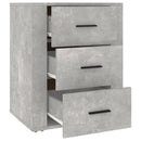 sengebord 50x36x60 cm konstrueret træ betongrå