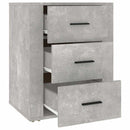 sengebord 50x36x60 cm konstrueret træ betongrå