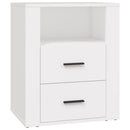 sengebord 50x36x60 cm konstrueret træ hvid
