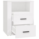 sengebord 50x36x60 cm konstrueret træ hvid