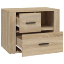 sengebord 60x36x45 cm konstrueret træ Sonoma egetræsfarve
