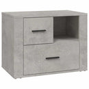 sengebord 60x36x45 cm konstrueret træ betongrå
