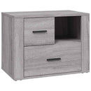 sengebord 60x36x45 cm konstrueret træ grå sonoma-eg