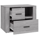 sengebord 60x36x45 cm konstrueret træ grå sonoma-eg