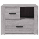 sengebord 60x36x45 cm konstrueret træ grå sonoma-eg