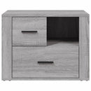 sengebord 60x36x45 cm konstrueret træ grå sonoma-eg