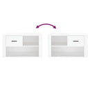 skoreol 80x35x45 cm konstrueret træ hvid