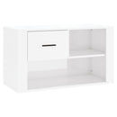 skoreol 80x35x45 cm konstrueret træ hvid højglans