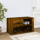 skoskab 80x35x45 cm konstrueret træ røget egetræsfarve