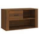 skoskab 80x35x45 cm konstrueret træ brun egetræ