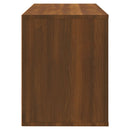 skoskab 80x35x45 cm konstrueret træ brun egetræ