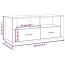 tv-bord 100x35x40 cm konstrueret træ betongrå