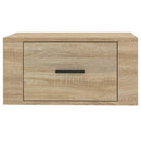 væghængte sengeborde 2 stk. 50x36x25 cm sonoma-eg