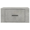 væghængte sengeborde 2 stk. 50x36x25 cm betongrå