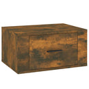 væghængte sengeborde 2 stk. 50x36x25 cm røget egetræsfarve