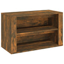 skoreol 75x35x45 cm konstrueret træ røget egetræsfarve