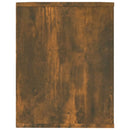 skoreol 75x35x45 cm konstrueret træ røget egetræsfarve