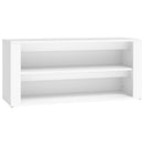 skoreol 100x35x45 cm konstrueret træ hvid