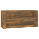 skoreol 100x35x45 cm konstrueret træ røget egetræsfarve