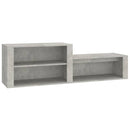 skoreol 150x35x45 cm konstrueret træ betongrå