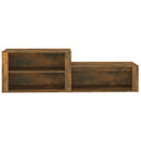 skoskab 150x35x45 cm konstrueret træ røget egetræsfarve