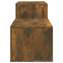 skoskab 150x35x45 cm konstrueret træ røget egetræsfarve