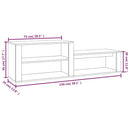 skoskab 150x35x45 cm konstrueret træ brun egetræ