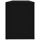 skoreol 100x35x45 cm konstrueret træ sort