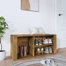 skoskab 100x35x45 cm konstrueret træ røget egetræsfarve