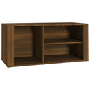 skoskab 100x35x45 cm konstrueret træ brun egetræ