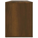 skoskab 100x35x45 cm konstrueret træ brun egetræ