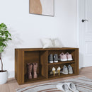 skoskab 100x35x45 cm konstrueret træ brun egetræ